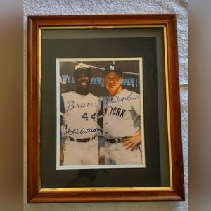 Hank Aaron & Whitey Ford Signed Photo of both players..